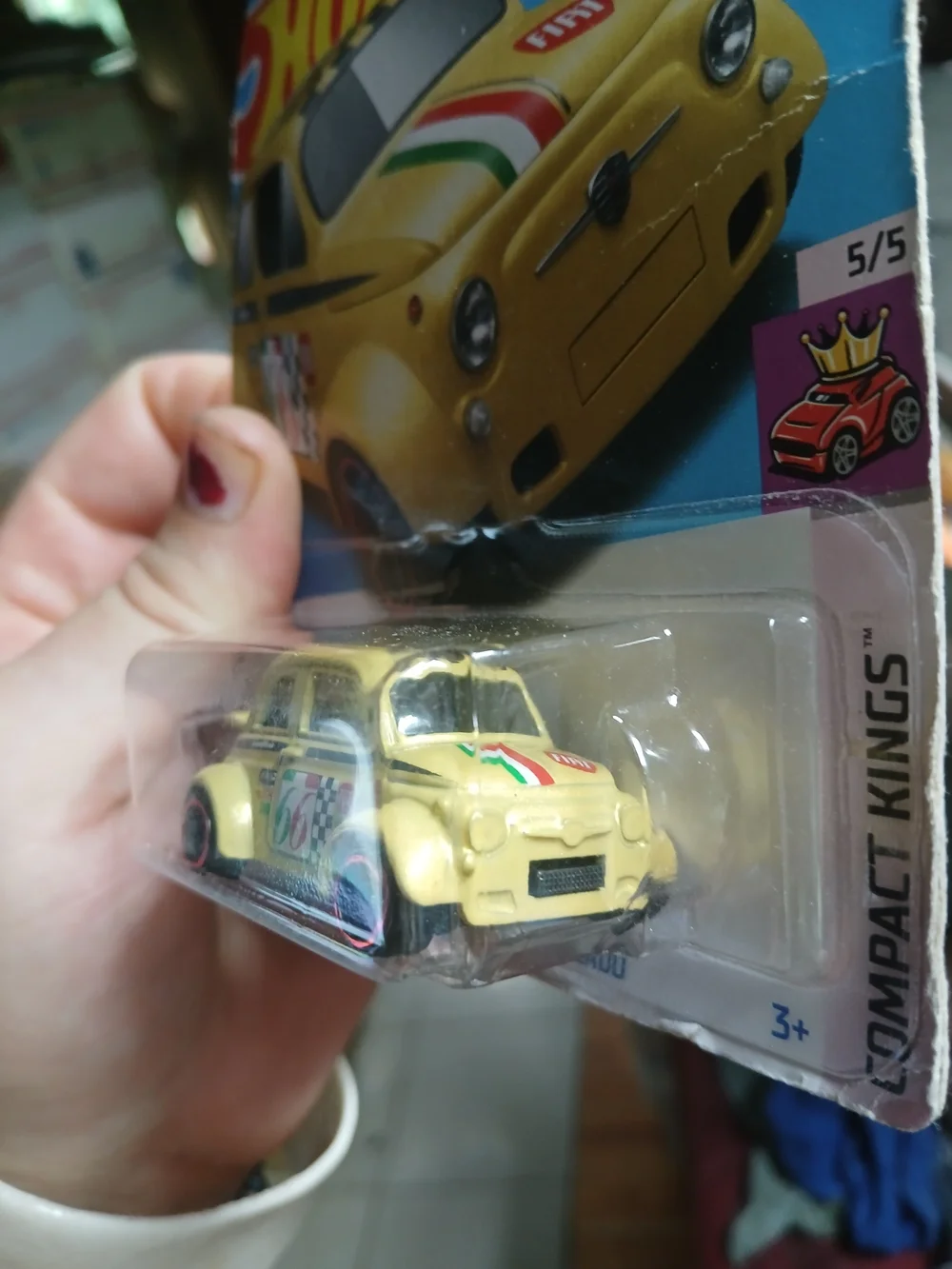the Hot Wheels '60s Fiat 500D Modificado from the Compact Kings series (5/5, col